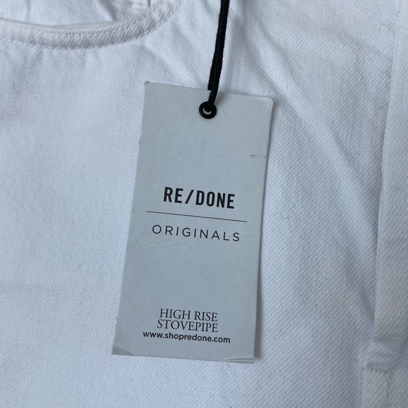 RE/DONE High rise Stove Pipe Jeans size 28 NWT - Picture 6 of 8